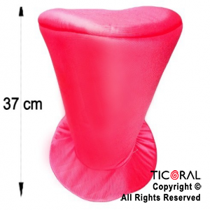 SOMBRERO GALERON JERSEY LISO ROSA FLUO x 1